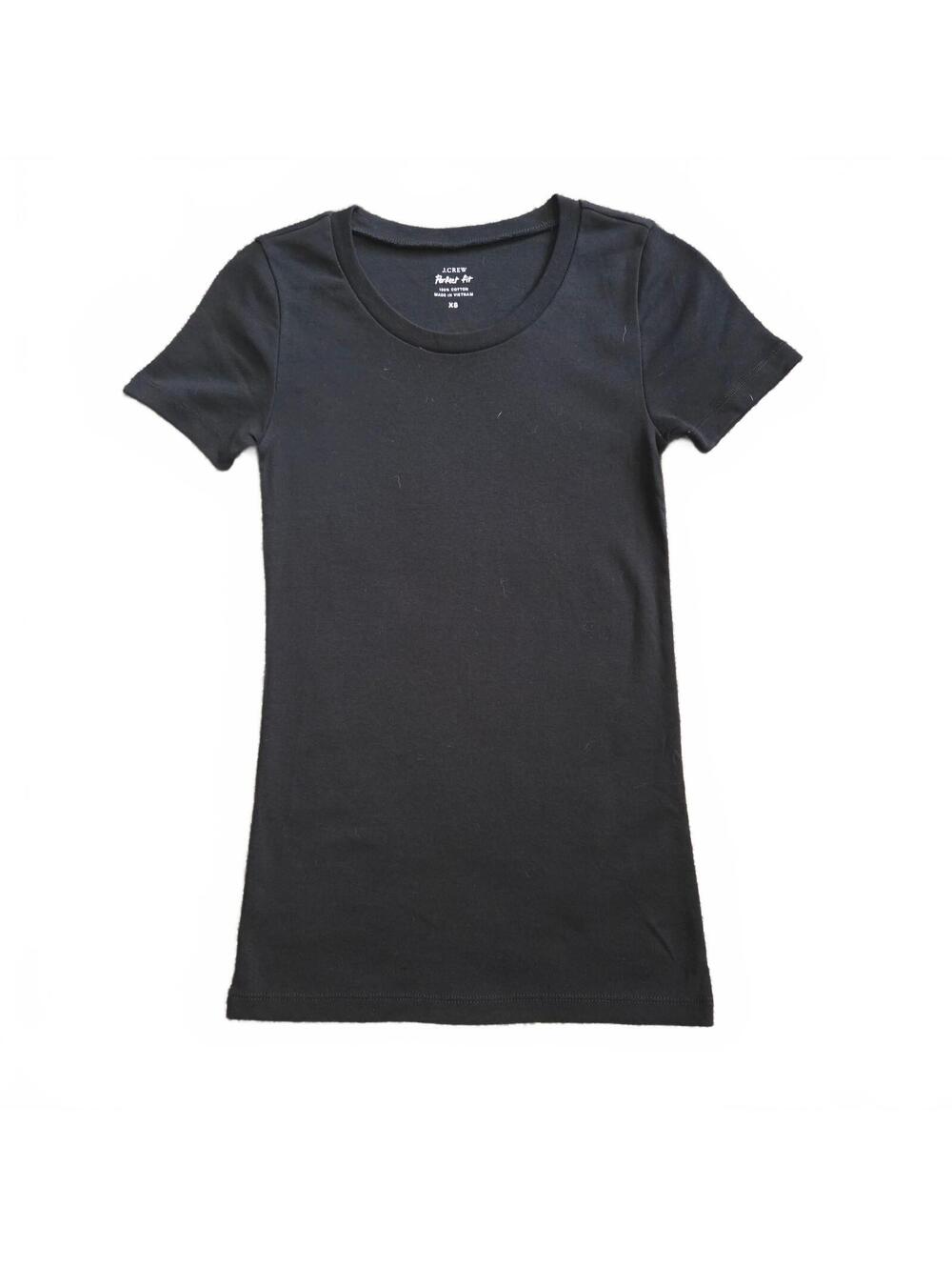 J.Crew Perfect Fit Black Cotton T-Shirt XS